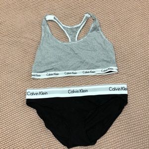 Calvin Klein sports bra and undies